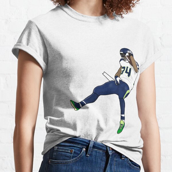 Nike Marshawn Lynch Seattle Seahawks Player Name & Number T-Shirt - White