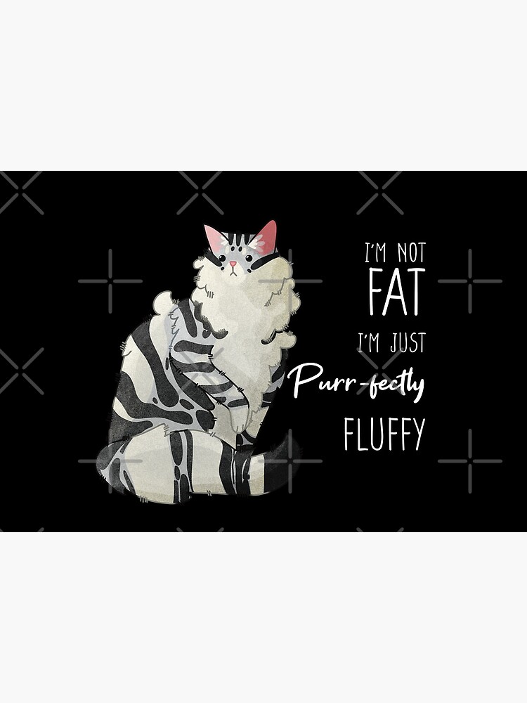 Thumbnail 5 of 5, Mask, I'm not fat - Silver Norwegian forest cat - Gifts for Cat Lovers designed and sold by FelineEmporium.