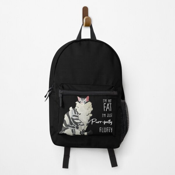 Item preview, I'm not fat - Silver Norwegian forest cat - Gifts for Cat Lovers designed and sold by FelineEmporium.