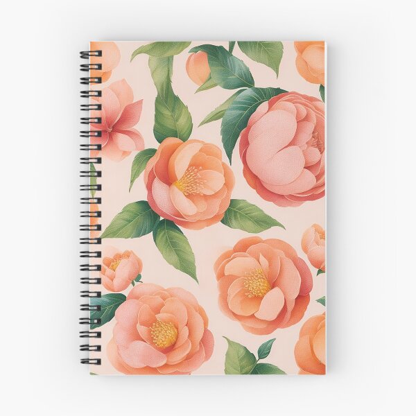 Aperçu de l'œuvre Fleurs de pêche botaniques délicates créée et vendue par pattern-atelier.