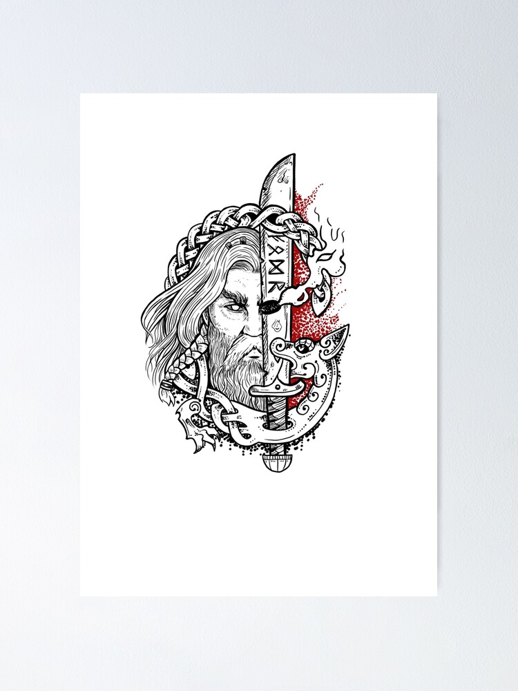 Scandinavian God - Odin Poster for Sale by MyFavorTee