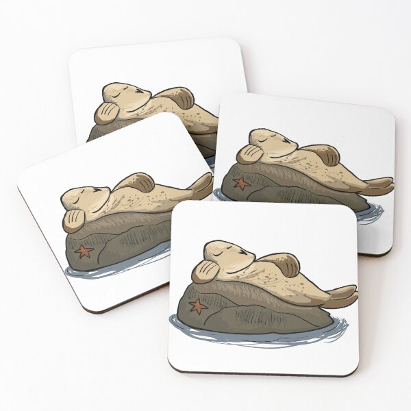 Item preview, Sleepy sunning seal designed and sold by johnnybuzt.