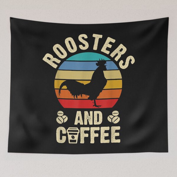 Item preview, I Like Roosters & Coffee Funny Vintage Pet Theme Lover Gift  designed and sold by AmyPippin.