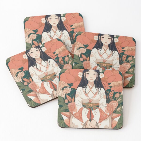 Item preview, Boho Korean bride woman floral mandala designed and sold by Starry night Cherry blossom.