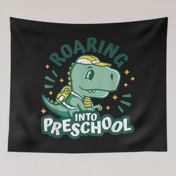 Item preview, Kids Roaring Into Preschool Dinosaur T Rex Back To School  designed and sold by AmyPippin.