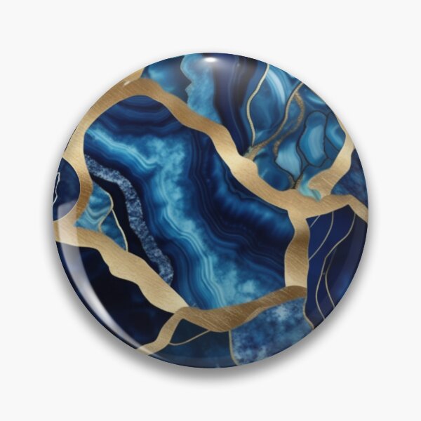Item preview, Dark Blue Marble Geodes and Texture with Gold Flecks designed and sold by BirdsnStuff.