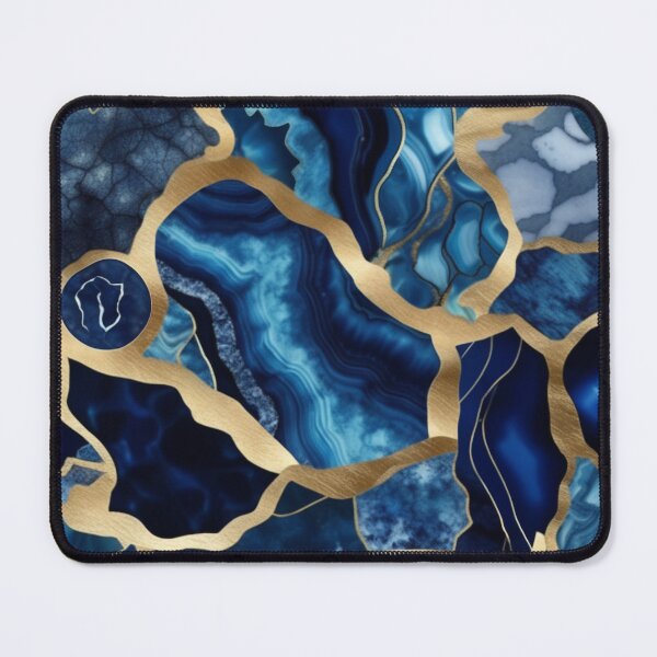 Item preview, Dark Blue Marble Geodes and Texture with Gold Flecks designed and sold by BirdsnStuff.