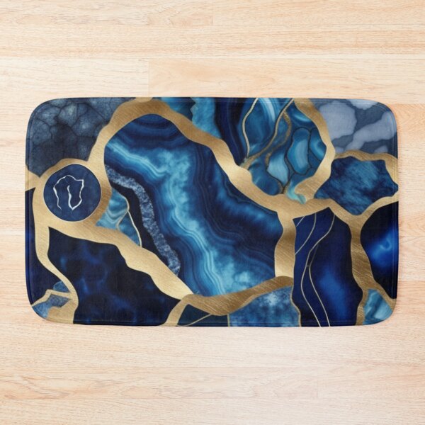 Item preview, Dark Blue Marble Geodes and Texture with Gold Flecks designed and sold by BirdsnStuff.