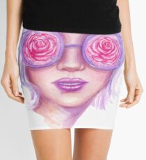Rose Colored Glasses Mini Skirt