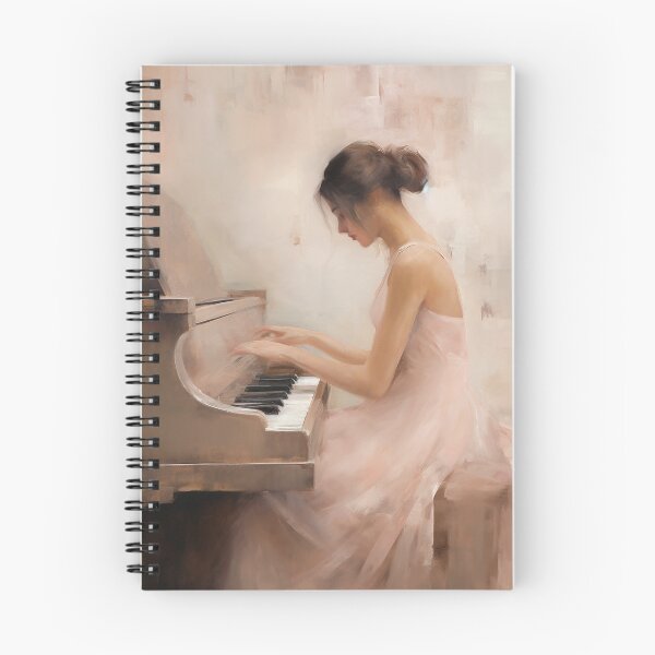 Item preview, Coquette aesthetic vintage painting of an a pianist designed and sold by Coquette Art.