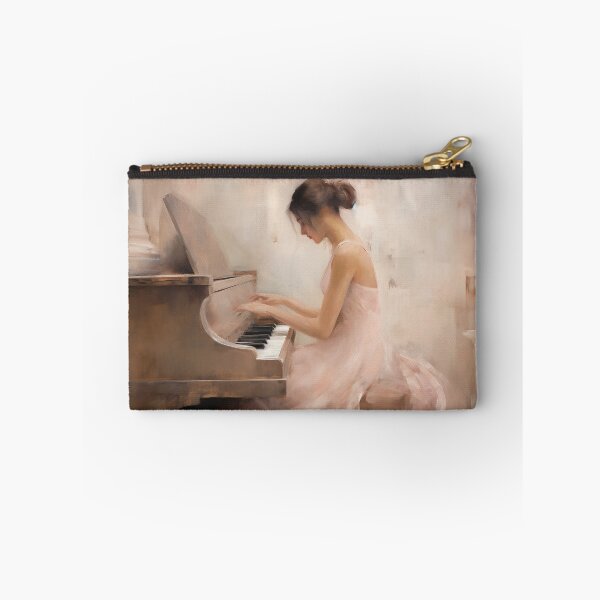 Item preview, Coquette aesthetic vintage painting of an a pianist designed and sold by Coquette Art.