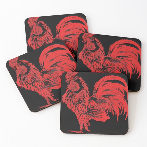 Item preview, Men's Red Rooster Shirt Cocky Vintage Rooster Tee designed and sold by AmyPippin.