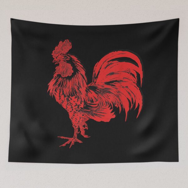 Item preview, Men's Red Rooster Shirt Cocky Vintage Rooster Tee designed and sold by AmyPippin.