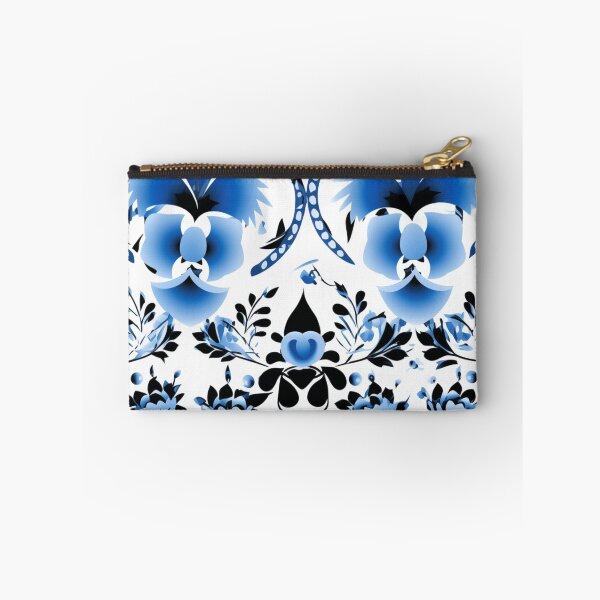 Artikelvorschau, Buntes Fantasiemuster  blau weiß schwarz Ornamente  entworfen und verkauft von G-M-Designs.