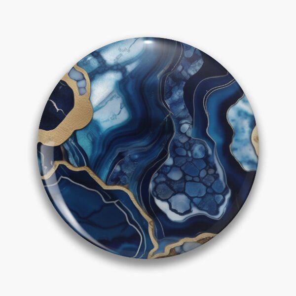 Item preview, Dark Blue Marble Geodes and Texture with Gold Flecks designed and sold by BirdsnStuff.