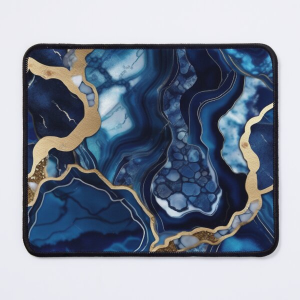 Item preview, Dark Blue Marble Geodes and Texture with Gold Flecks designed and sold by BirdsnStuff.