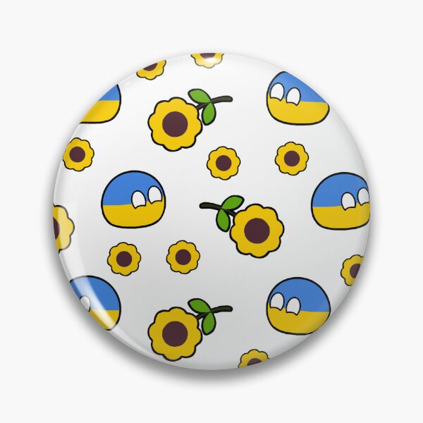 Item preview, ukraineball and sunflowers  designed and sold by Countryballs Shop.