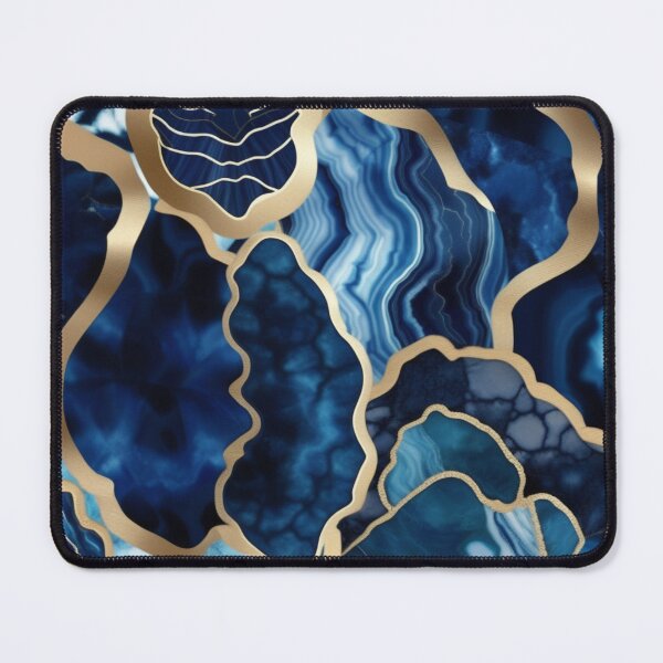 Item preview, Dark Blue Marble Geodes and Texture with Gold Flecks designed and sold by BirdsnStuff.