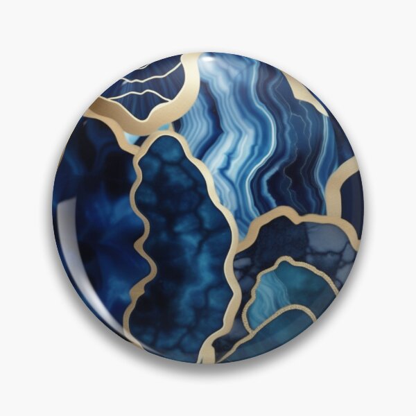 Item preview, Dark Blue Marble Geodes and Texture with Gold Flecks designed and sold by BirdsnStuff.