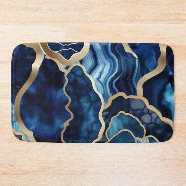 Item preview, Dark Blue Marble Geodes and Texture with Gold Flecks designed and sold by BirdsnStuff.
