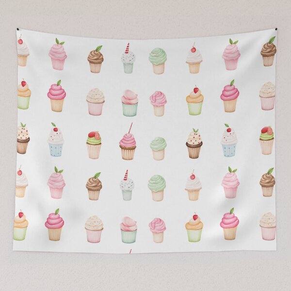 Item preview, Whispers of Bygone cup cake Patterns designed and sold by omaliai.