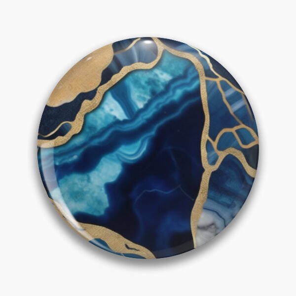 Item preview, Dark Blue Marble Geodes and Texture with Gold Flecks designed and sold by BirdsnStuff.