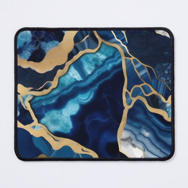 Item preview, Dark Blue Marble Geodes and Texture with Gold Flecks designed and sold by BirdsnStuff.