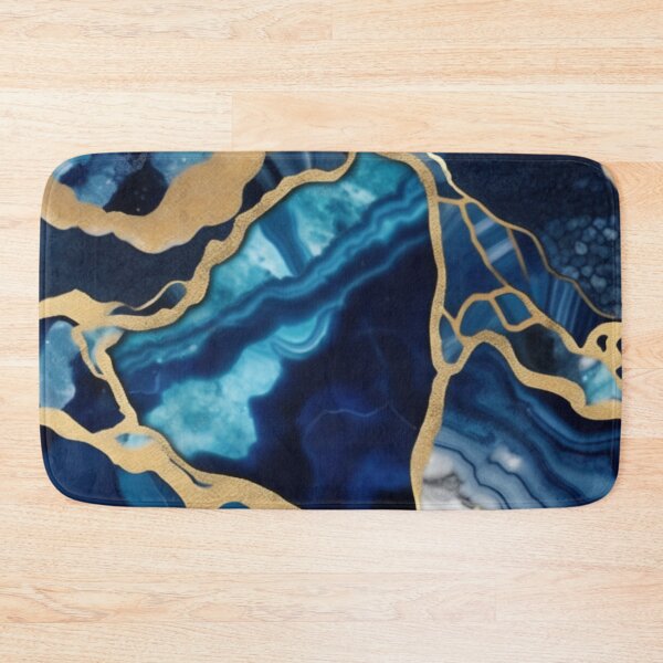 Item preview, Dark Blue Marble Geodes and Texture with Gold Flecks designed and sold by BirdsnStuff.