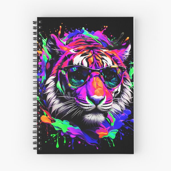 Item preview, Tigre Con Gafas De Sol Salpicaduras De Pintura Colorida designed and sold by MindWave THC.