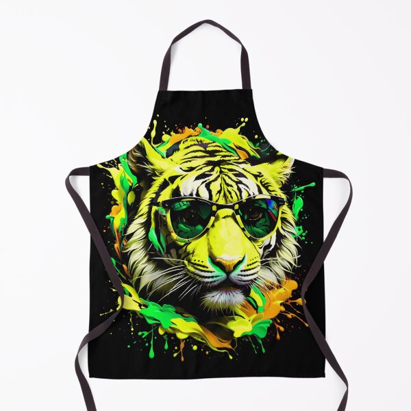 Artikelvorschau, Tiger mit Sonnenbrille und buntem Farbspritzer entworfen und verkauft von MindWave THC.