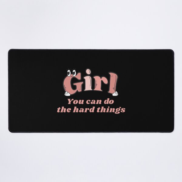 Item preview, Girl You Can Do Hard Things - teacher quote pink retro groovy designed and sold by TNwandesignart.