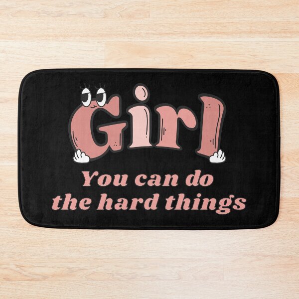 Item preview, Girl You Can Do Hard Things - teacher quote pink retro groovy designed and sold by TNwandesignart.