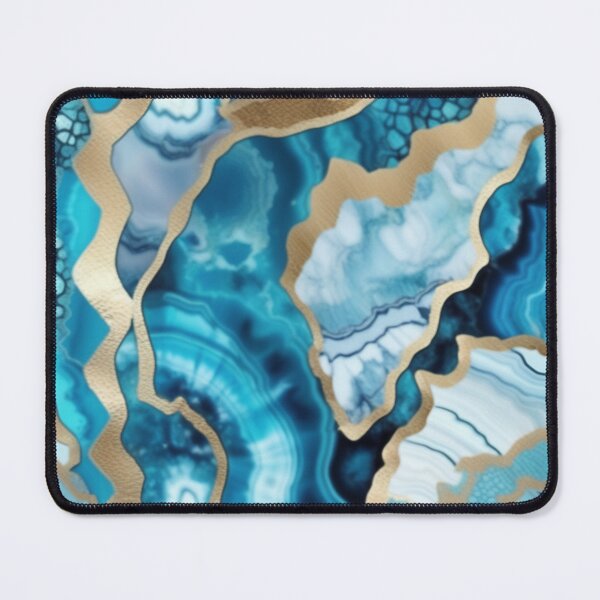 Item preview, Light Blue Marble Geodes and Texture with Gold Flecks designed and sold by BirdsnStuff.