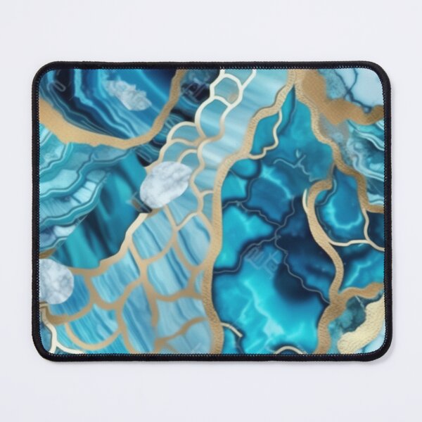 Item preview, Light Blue Marble Geodes and Texture with Gold Flecks designed and sold by BirdsnStuff.