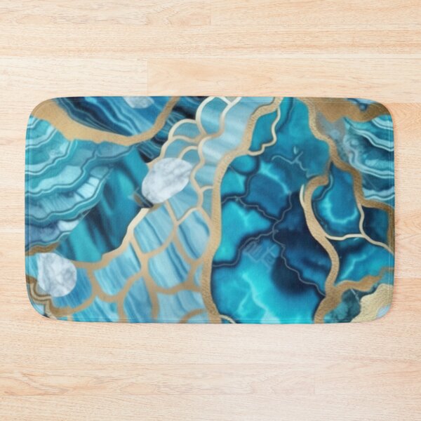 Item preview, Light Blue Marble Geodes and Texture with Gold Flecks designed and sold by BirdsnStuff.