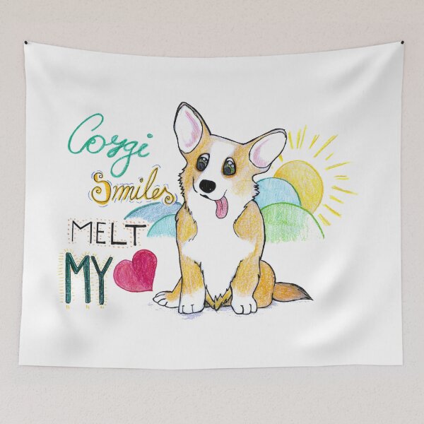 Item preview, Corgi Smiles Melt My Heart Adorable Little Puppy designed and sold by HighArtDesigns.