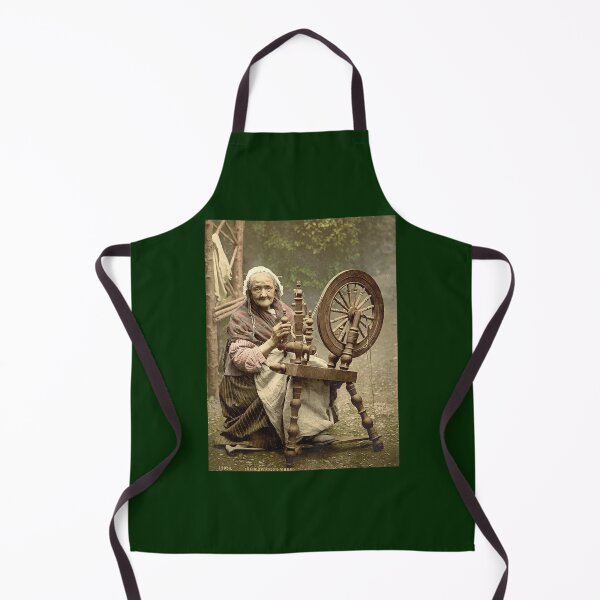 Item preview, Old Irish Woman Spinner With Spinning Wheel designed and sold by zoiefadelas.
