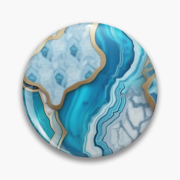 Item preview, Light Blue Marble Geodes and Texture with Gold Flecks designed and sold by BirdsnStuff.