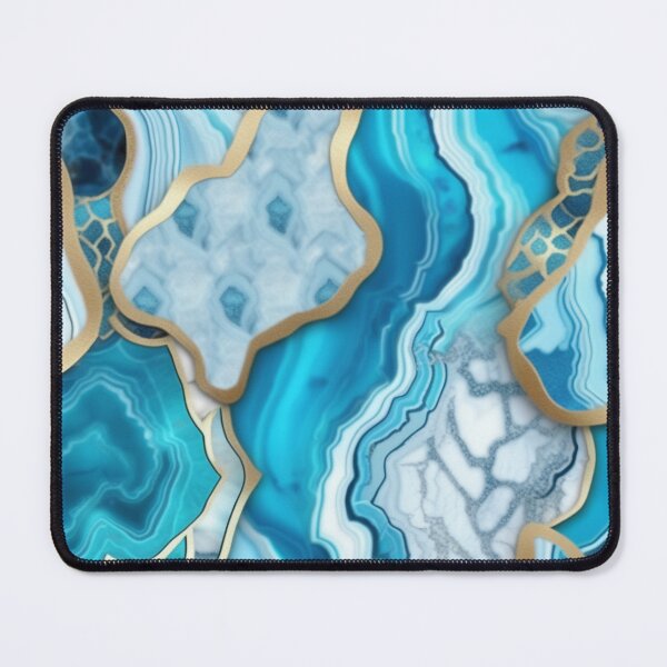 Item preview, Light Blue Marble Geodes and Texture with Gold Flecks designed and sold by BirdsnStuff.
