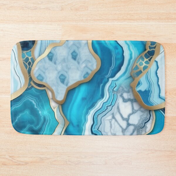 Item preview, Light Blue Marble Geodes and Texture with Gold Flecks designed and sold by BirdsnStuff.