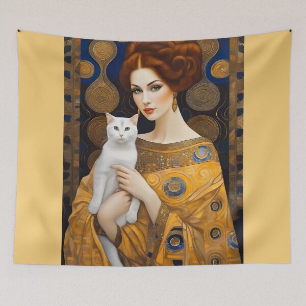 Item preview, Woman & White Cat designed and sold by Raine2Shine.