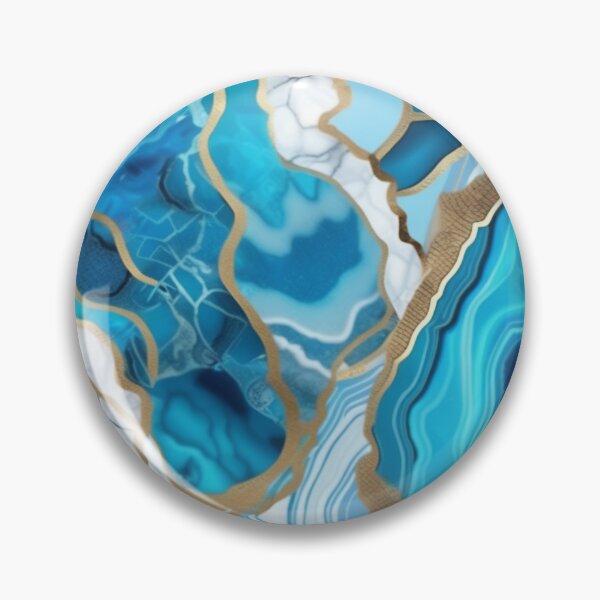 Item preview, Light Blue Marble Geodes and Texture with Gold Flecks designed and sold by BirdsnStuff.