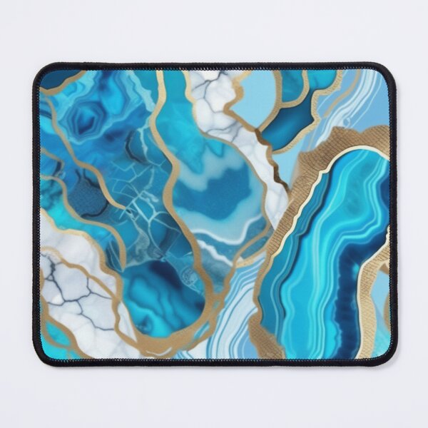 Item preview, Light Blue Marble Geodes and Texture with Gold Flecks designed and sold by BirdsnStuff.
