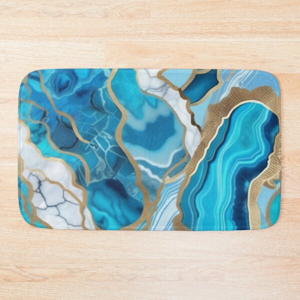 Item preview, Light Blue Marble Geodes and Texture with Gold Flecks designed and sold by BirdsnStuff.