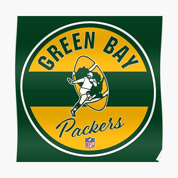 Green Bay Packers Silhouette Logo Cutout Circle