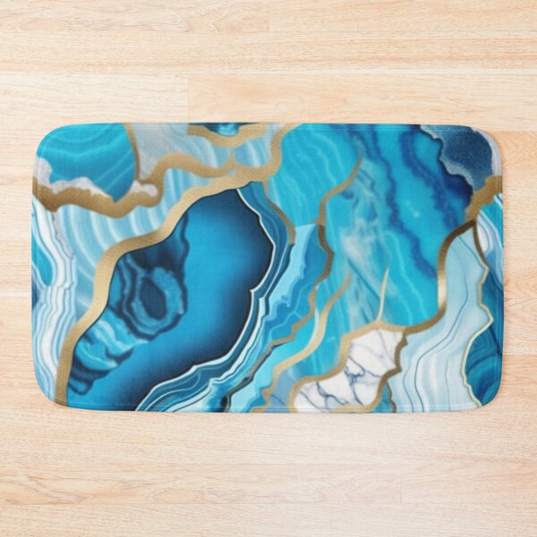 Item preview, Light Blue Marble Geodes and Texture with Gold Flecks designed and sold by BirdsnStuff.