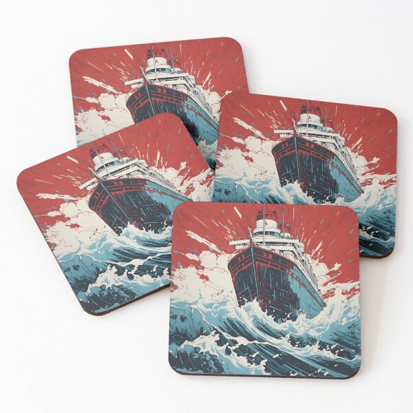 Item preview, Ship Over Great Waves, Cartoon designed and sold by Ou-SunShine.