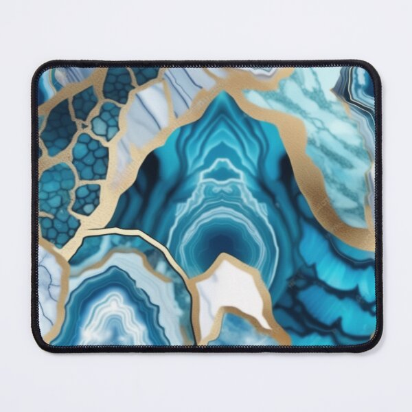 Item preview, Light Blue Marble Geodes and Texture with Gold Flecks designed and sold by BirdsnStuff.