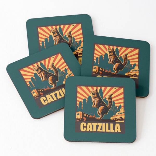 Aperçu de l'œuvre Chat drôle de Catzilla créée et vendue par HarrySatterfiel.