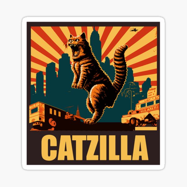 Item preview, Catzilla Funny Cat designed and sold by HarrySatterfiel.